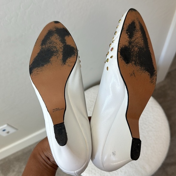 VTG California Magdesians Jeweled Rhinestone Embellished Kitten Wedge Size 8.5 - Picture 5 of 8